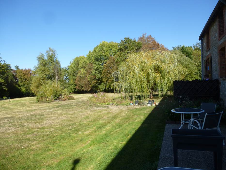 View from the patio areas at the back of the gites