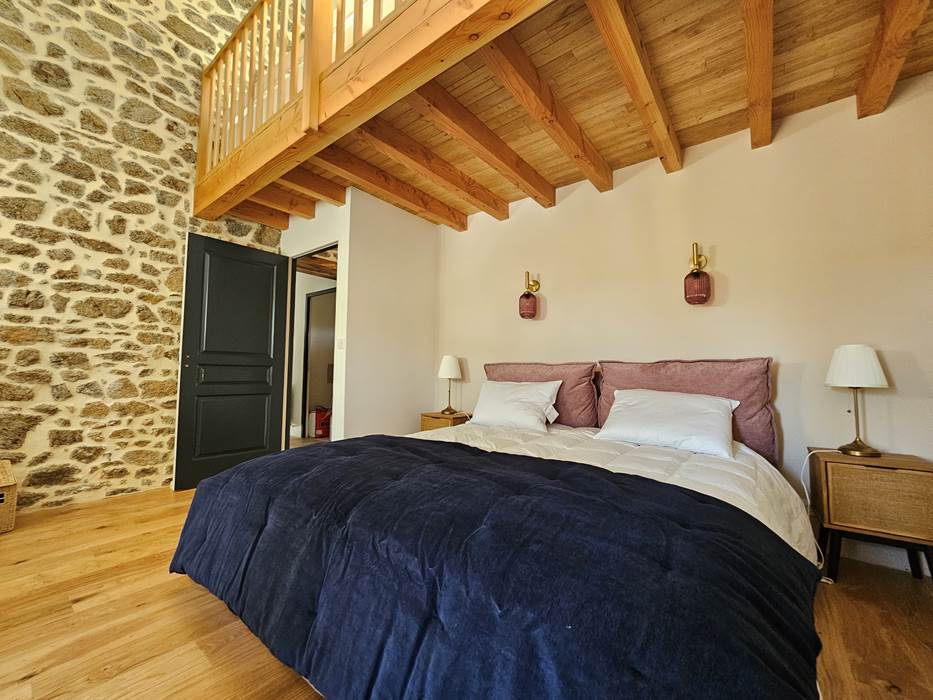 Gîte le Granit des Champs - Mainsat - Chambre double avec Mezzanine