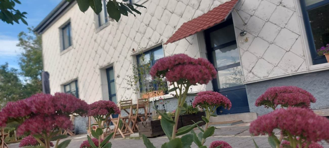 gezellig terras vooraan