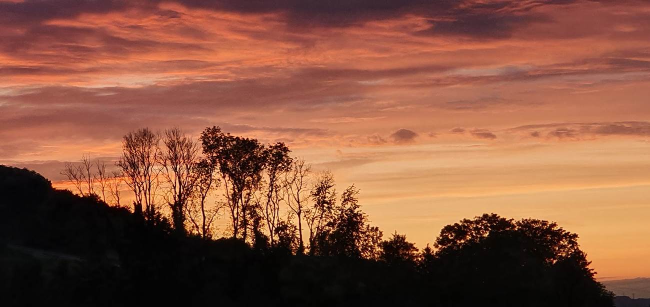 couché de soleil sur la vallée de la bresle