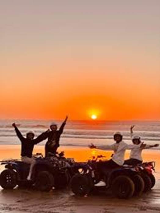 quad sur plage