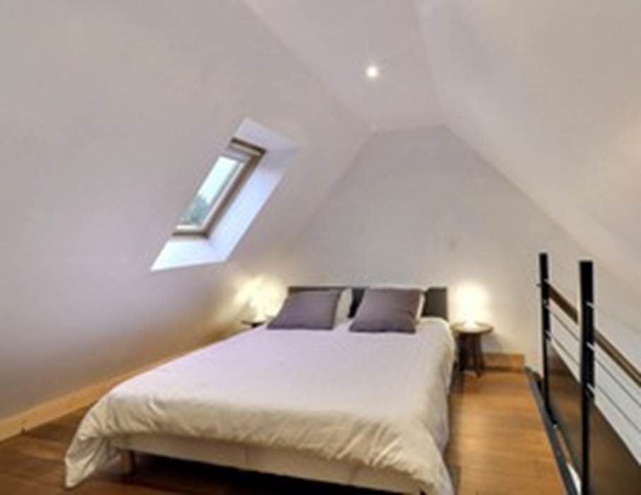 Queen size de la mezzanine