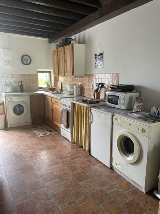 Kitchen in Water Lilies with tumble drier