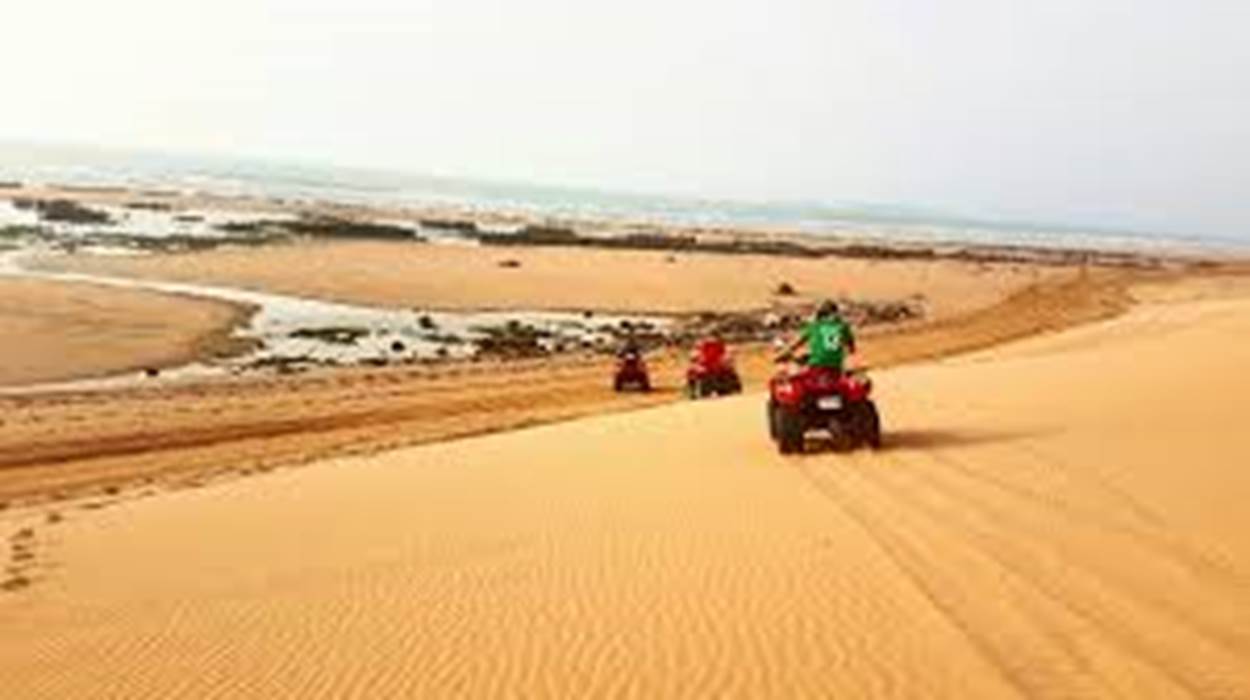 quad sur plage