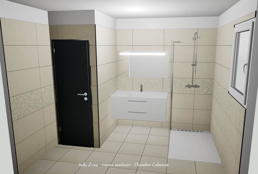 Salle d'eau Espace sanitaire Chambre Cabanon - rénovation - Le Ranch des Lacs-gallery