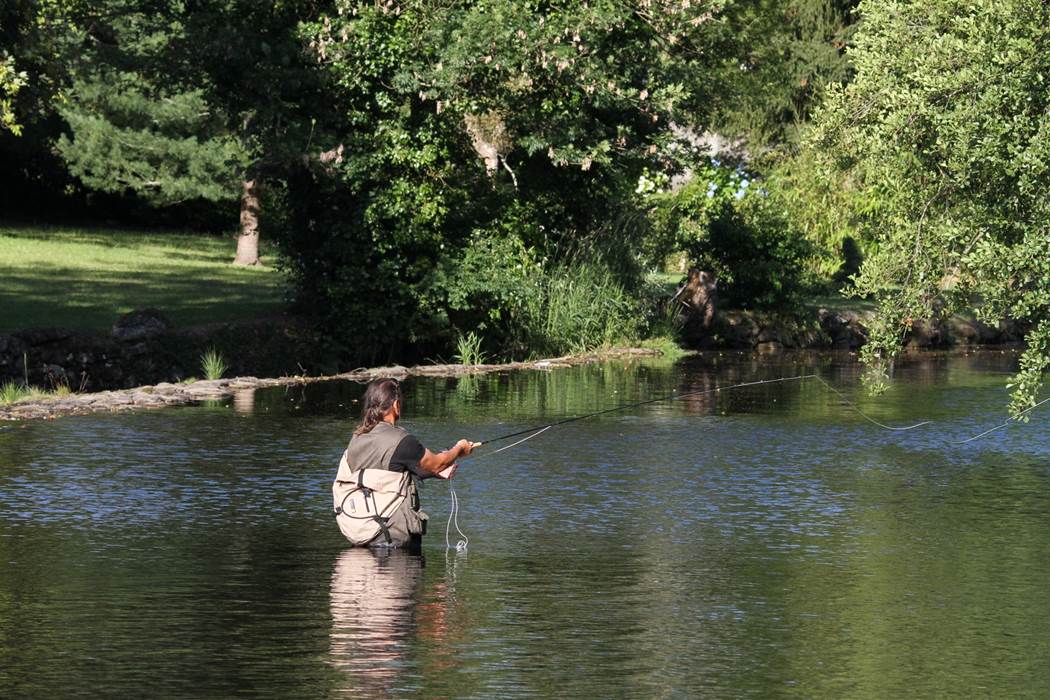 pêcheur au lancé dans la Vienne photo B.Barlet - hébergement Pêche 87120-gallery
