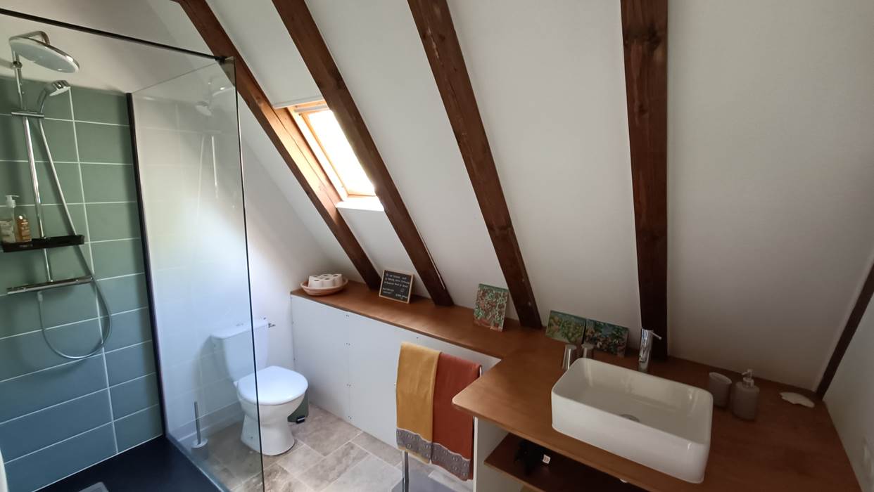 Salle d'eau chambre d'hôte familiale 2 à 4 personnes vallée du Célé