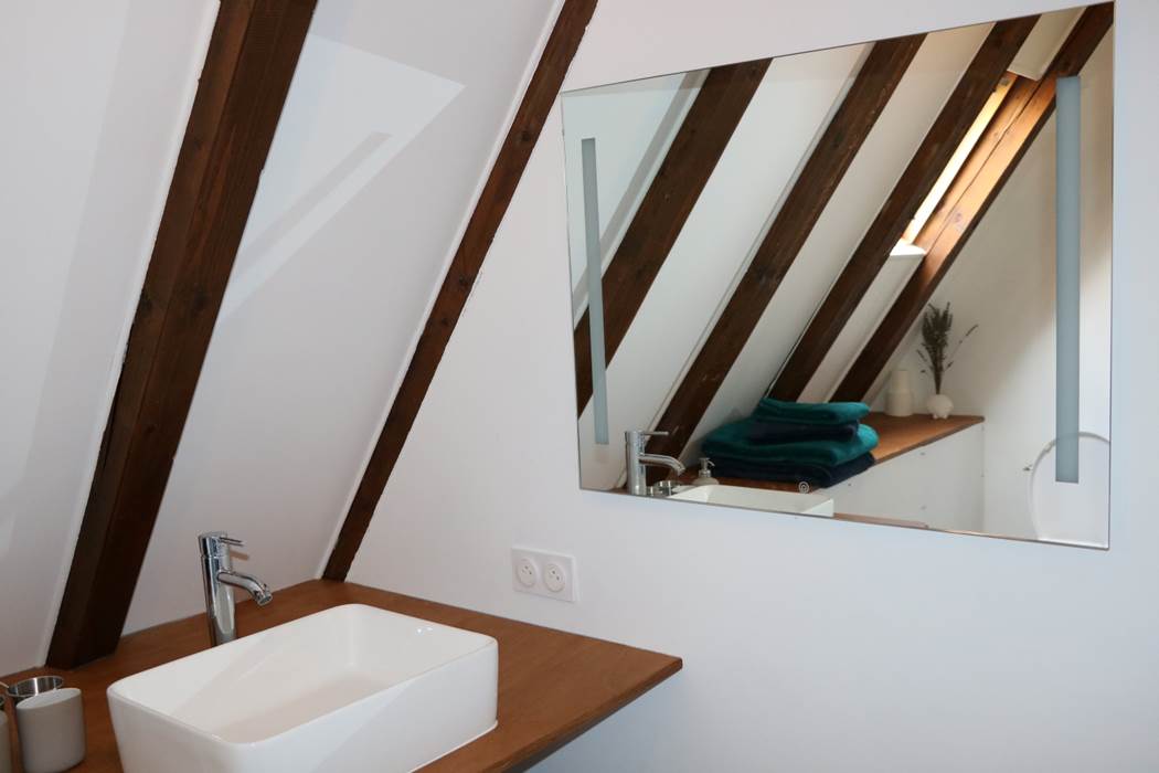 Salle d'eau chambre d'hôte familiale 2 à 4 personnes Compostelle