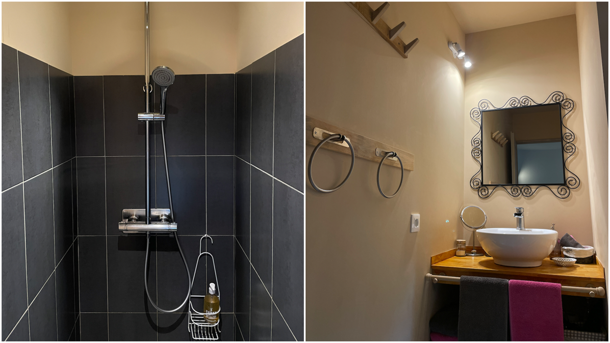 Salle d'eau & Douche à l'italienne - Chambre MAUZAC (RDC)