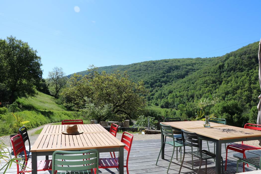 Terasse Chambre d'hôte proche Figeac