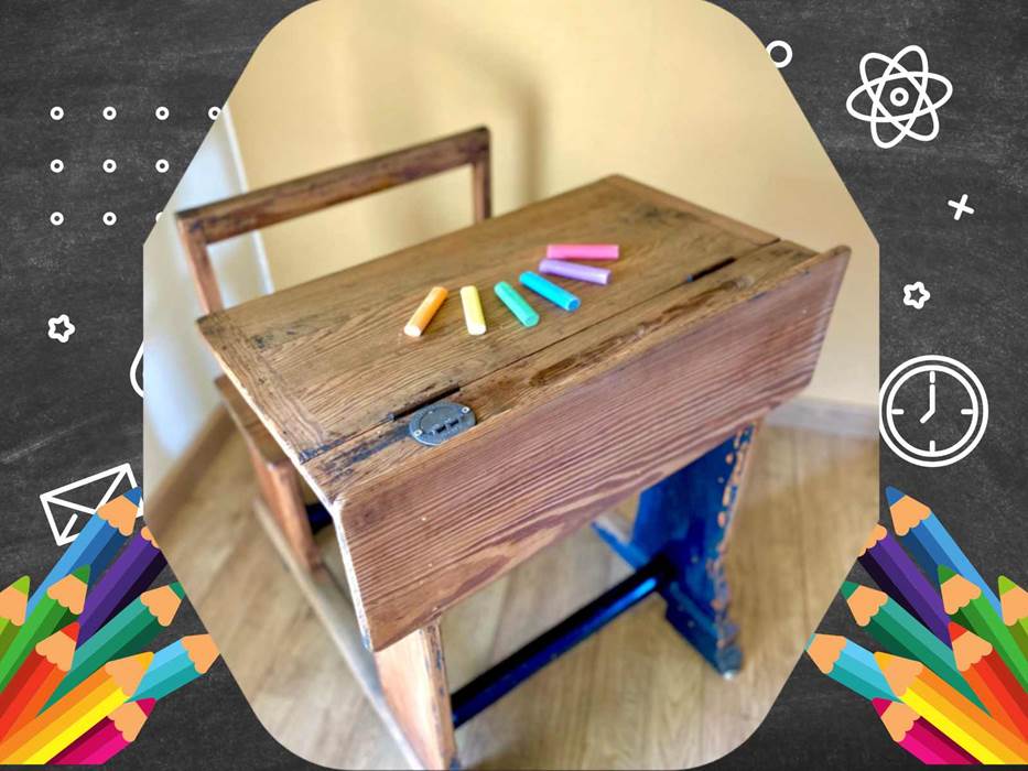 petit banc d'école la demoiselle ô bois
