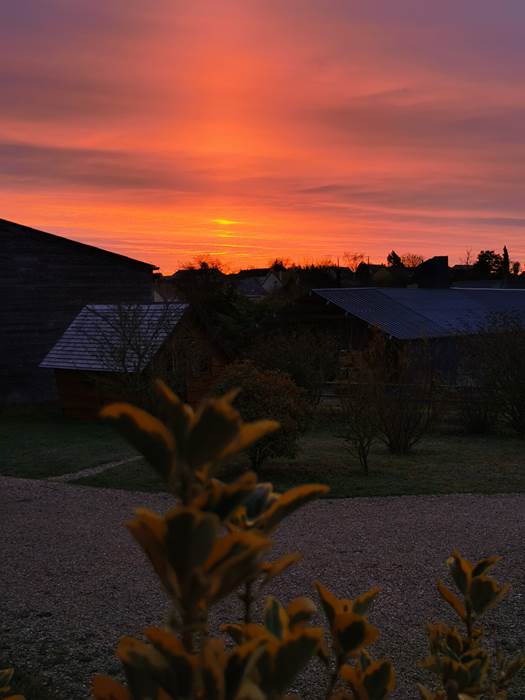 Lever de soleil sur la cabane