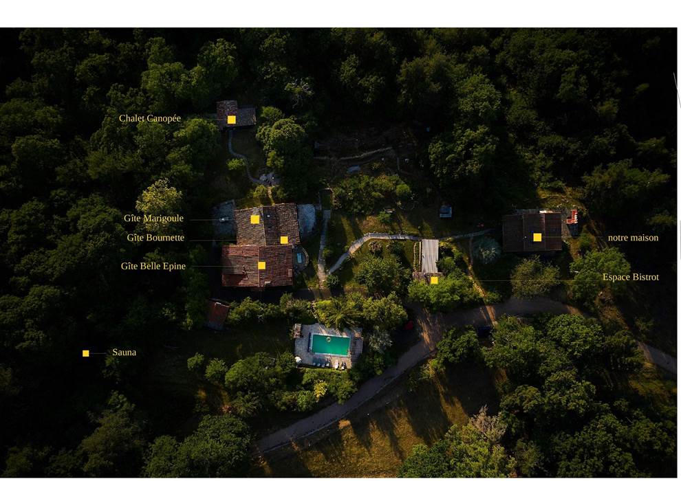 Vue aérienne domaine entier descriptif