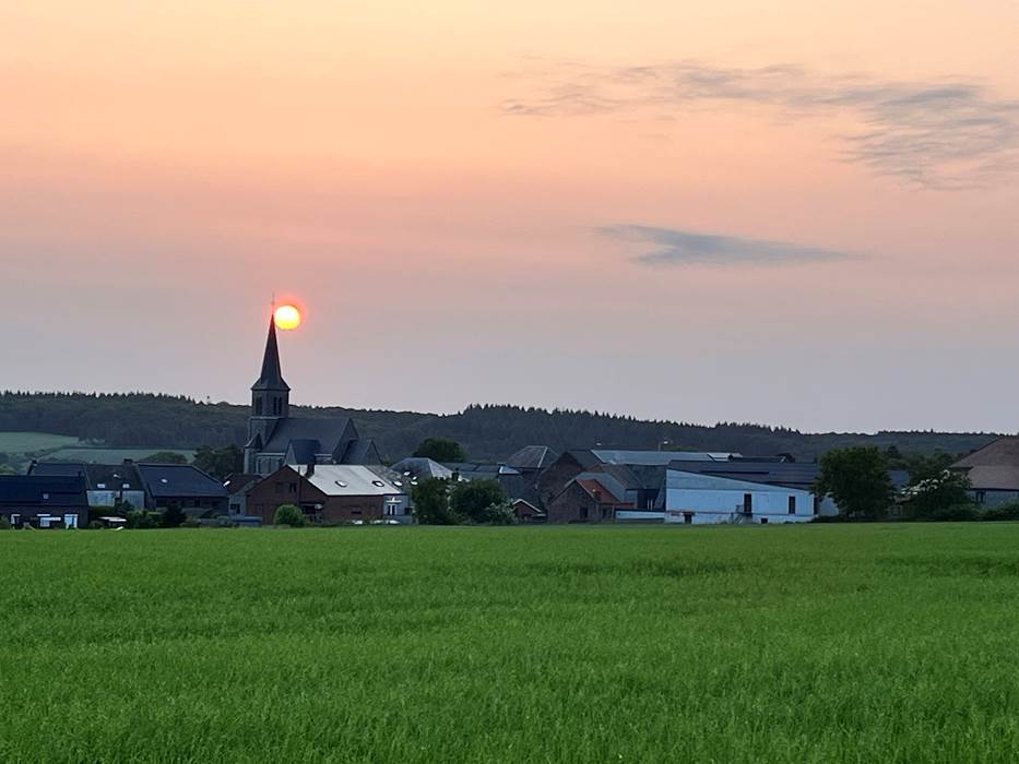 Vue sur le village d'Hanzinne