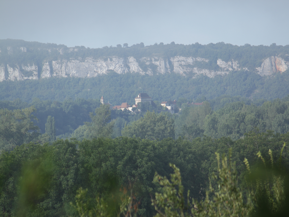 vue depuis le gîte sur le saut de la mounine