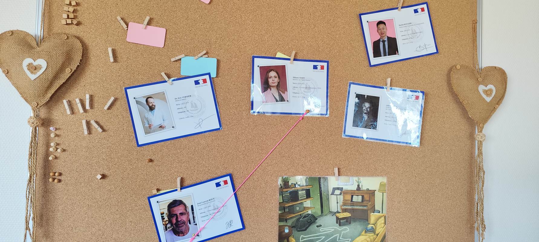 Tableau pour jeux d'enquête