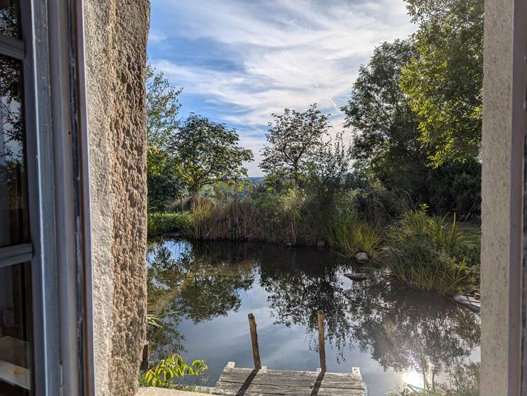 Chambre d'hôtes verdoyante - Aveyron - Vue de la fenêtre