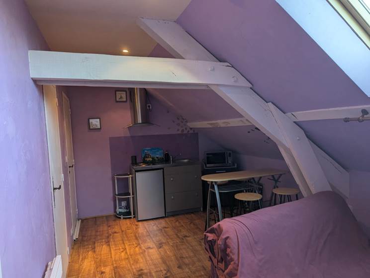Gite panoramique - Aveyron - Kitchenette et coin salon