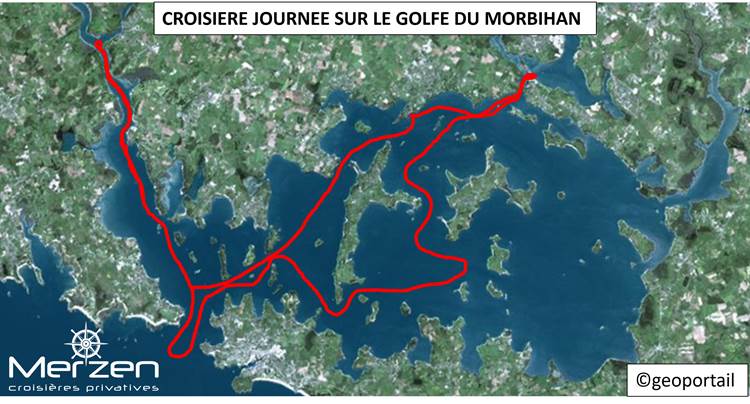 Circuit Merzen croisière privative journée sur Le Golfe du Morbihan