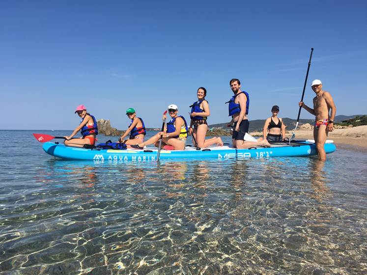 Abbartello kayak paddle Corse départ randonnée planche à pagaie