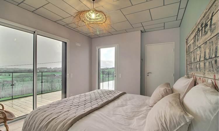 Chambre "vintage" avec lit 180 * 200 cm