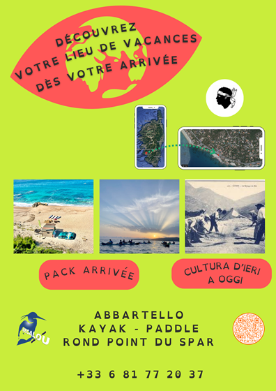Abbartello kayak paddle Corse pack arrivée