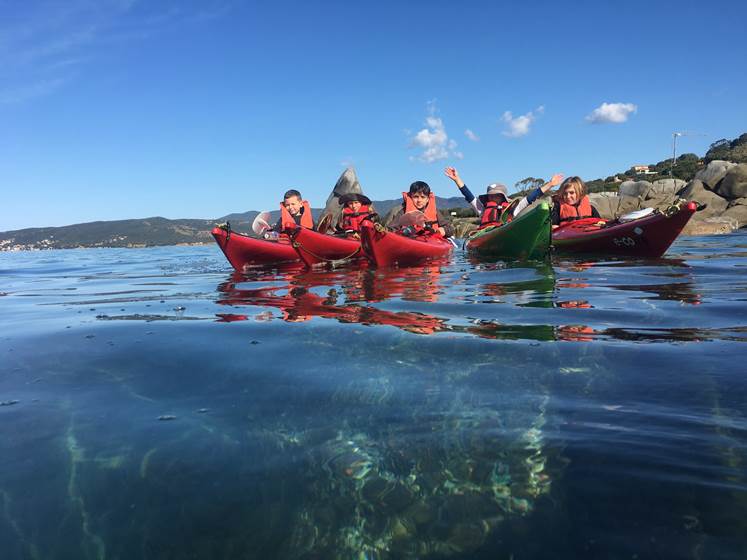 école de pagaie Abbartello kayak Corse
