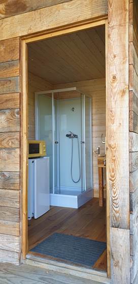 cabane ecolodge - cabane de douche / douche