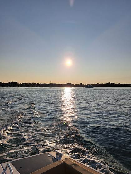 Merzen croisière privative golfe du morbihan croièrere golfe au crépuscule coucher de soleil sur le Golfe du Morbihan11