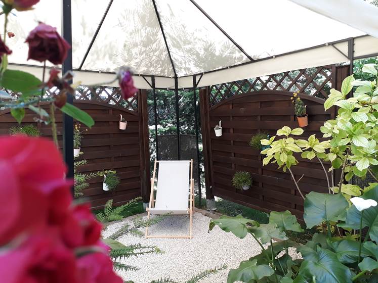 La terrasse extérieure couverte