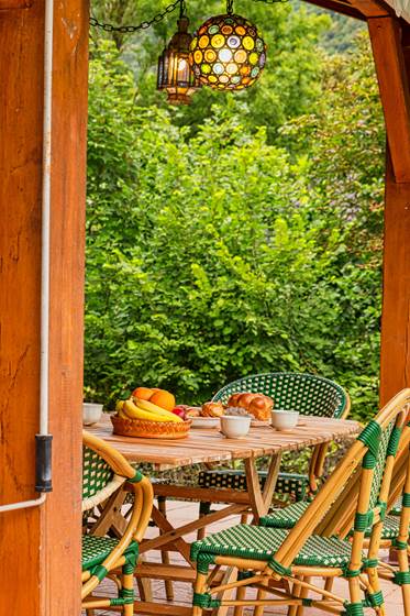 La terrasse abritée