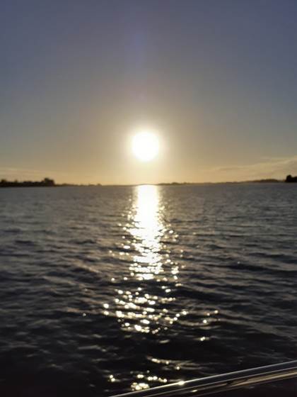 Merzen croisière privative golfe du morbihan coucher de soleil sur le Golfe du Morbihan