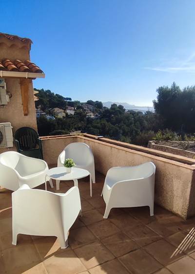 Terrasse vue mer