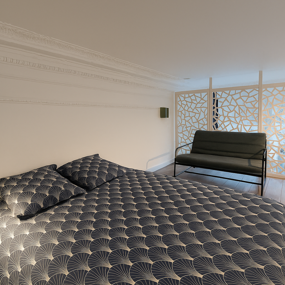 Chambre cocooning SK-PADE – Literie de qualité, ambiance bois et montagne, parfaite pour couple ou curiste.-gallery