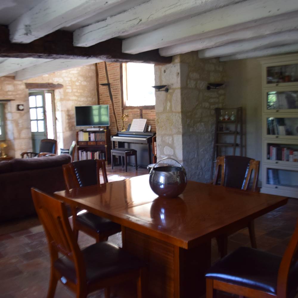 Architecture traditionnelle du Quercy - salon maison d'hôtes-presta