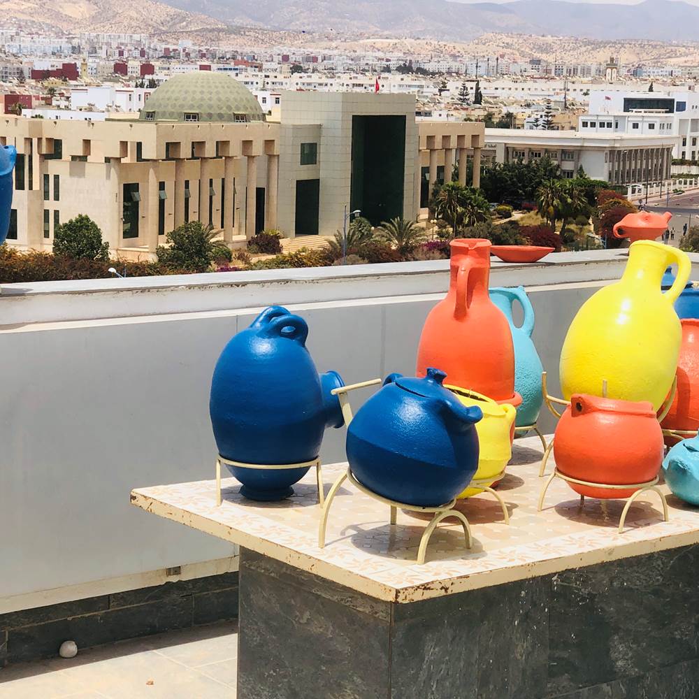 Terrasse Roof Top vue panoramique Montagne Kasbah Ville et Mer