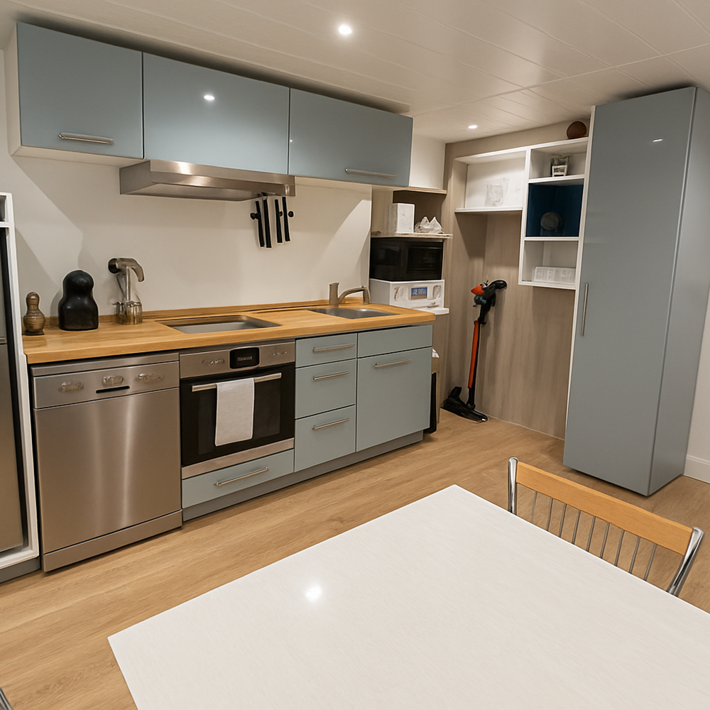 Cuisine design SK-PADE – Tout équipée pour séjour entre amis ou en duo : four, lave-vaisselle, cafetière à dosette-gallery