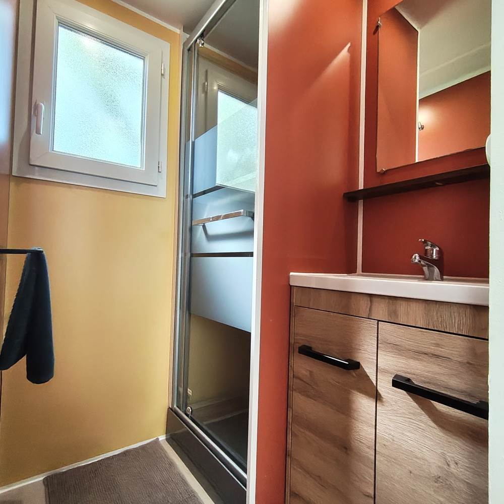 mobil home salle de bain