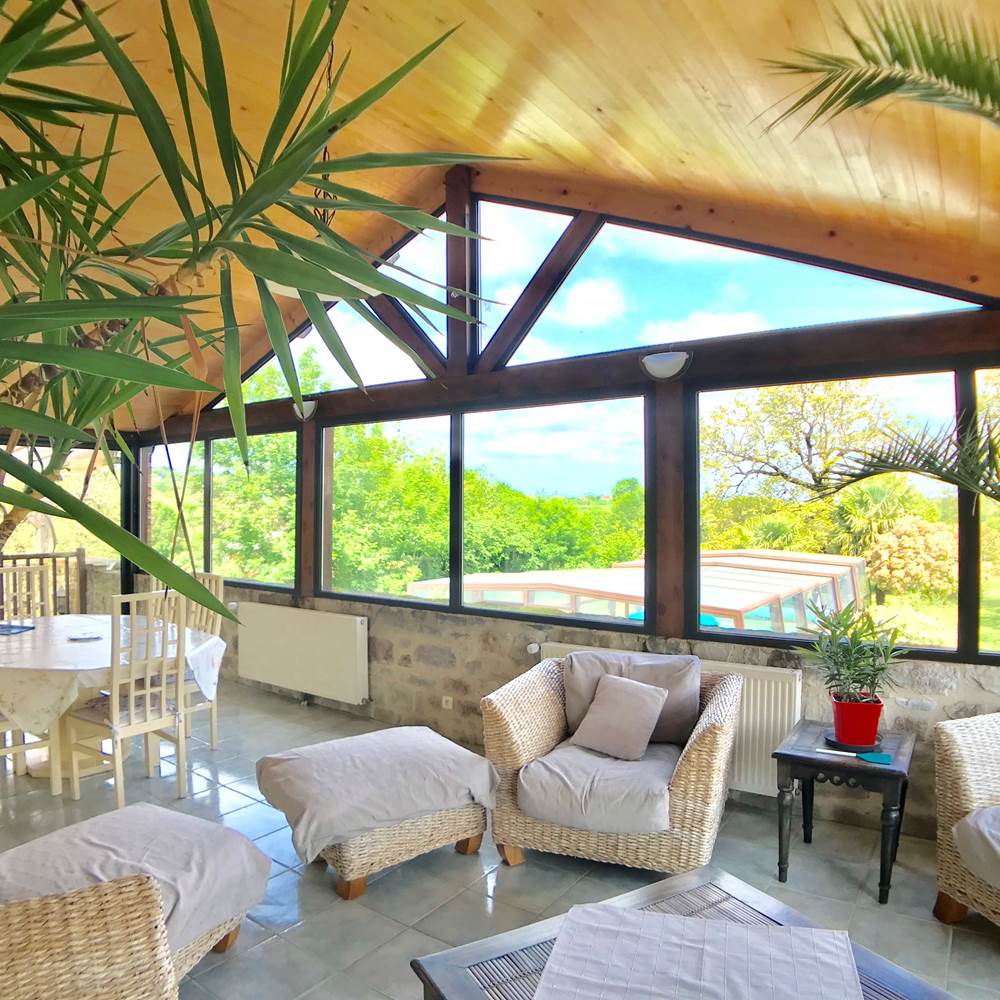 Terrasse couverte et chauffée