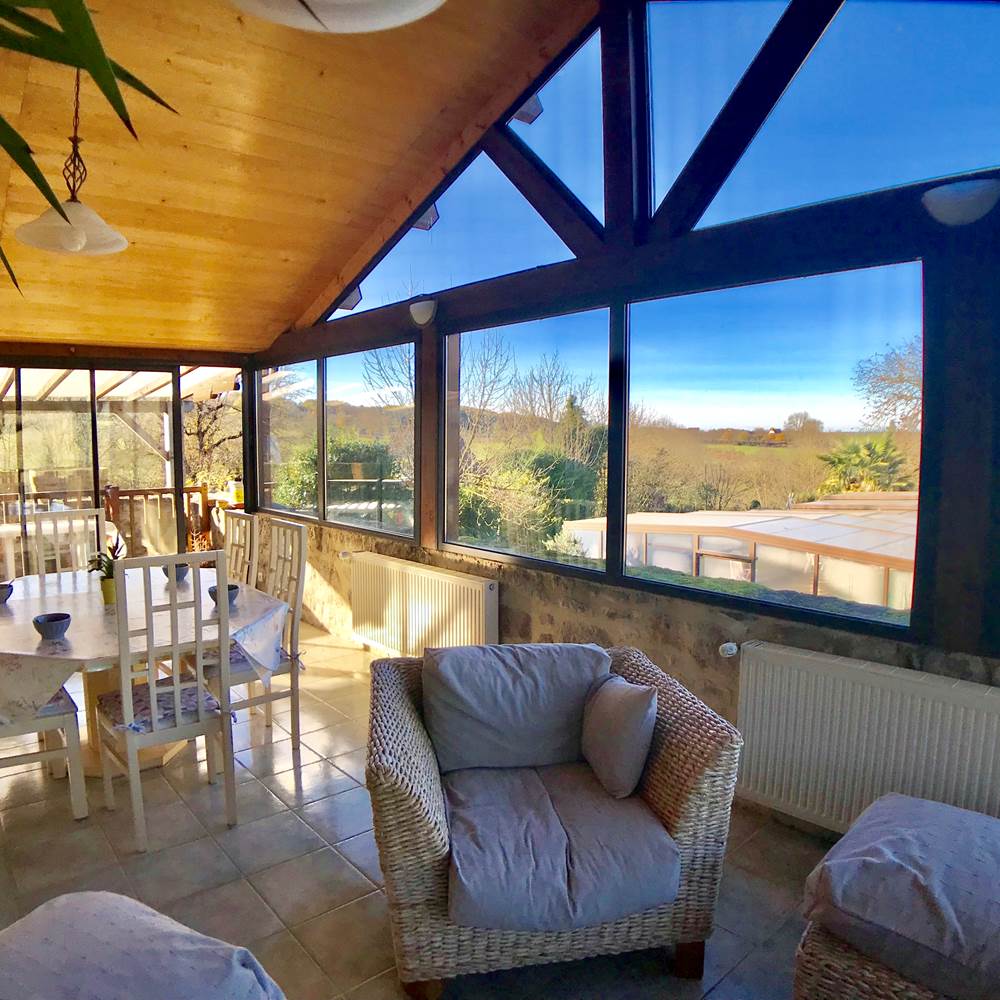 Terrasse couverte et chauffée