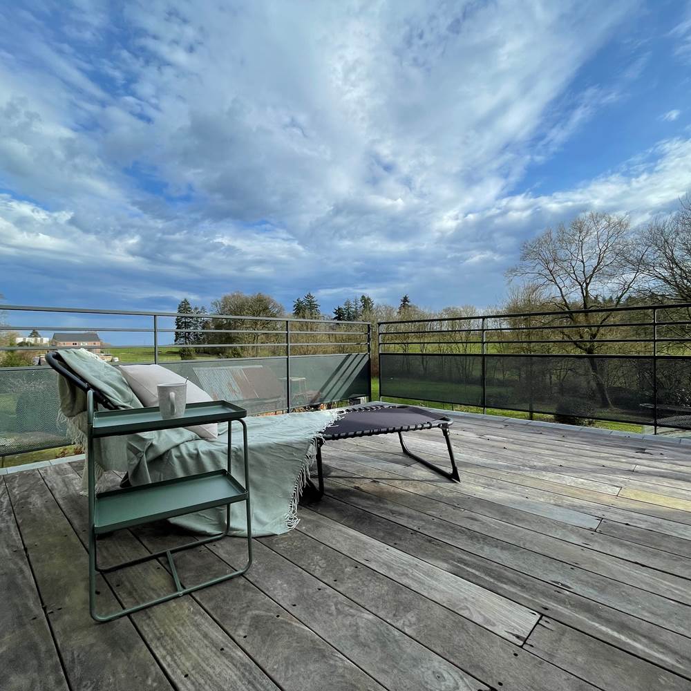 Terrasse du studio de la Grange d'Haversin