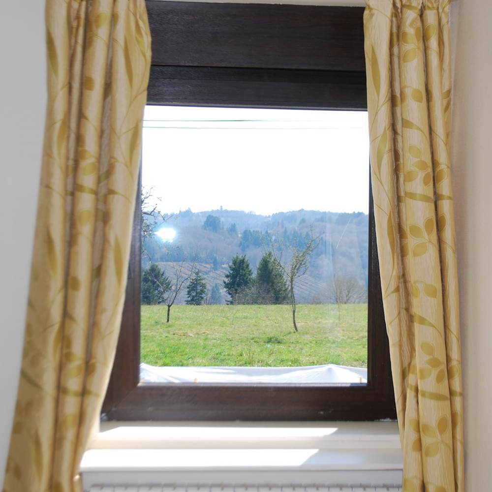vue depuis la chambre Paul Rebeyrolle Le Ranch des Lacs