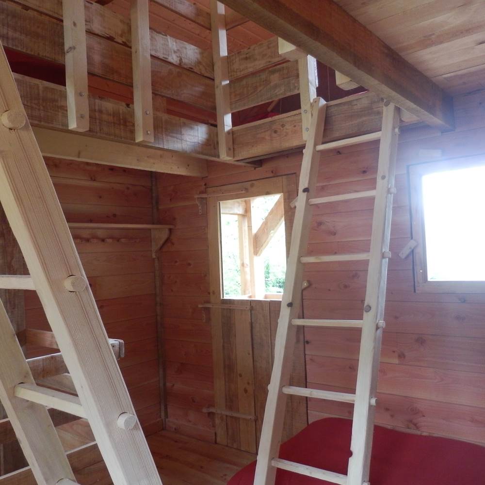 cabane ecolodge - accès echelle 3-presta