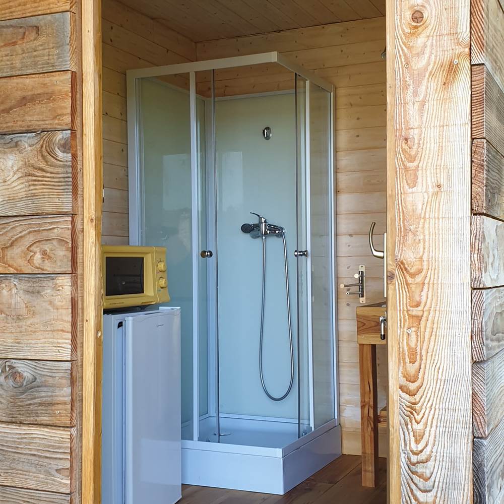 cabane ecolodge - cabane de douche / douche-presta