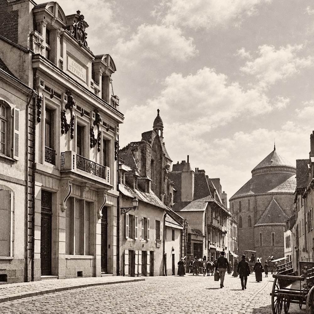 Rue ancienne vers l’abbatiale insta