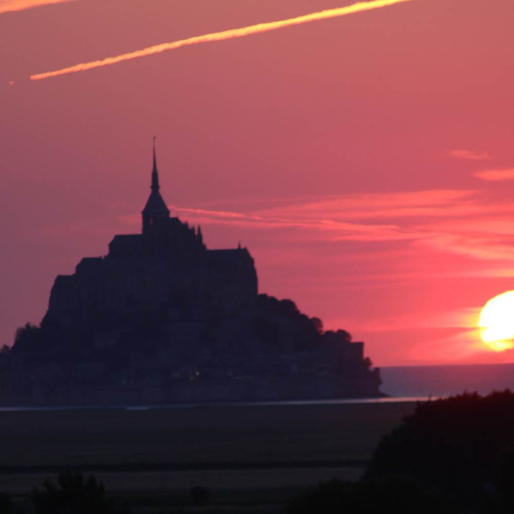 Beau couché de soleil depuis nos chambres-presta