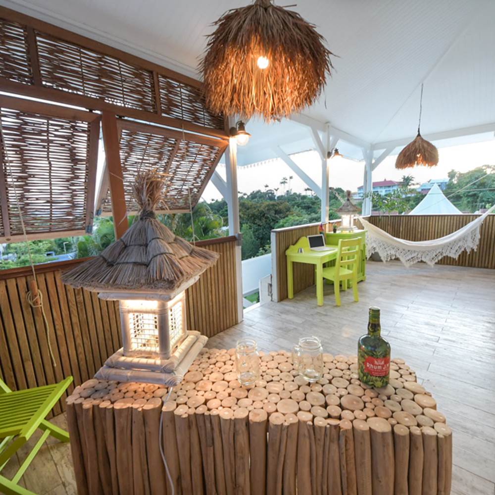 La terrasse, le bureau le hamac