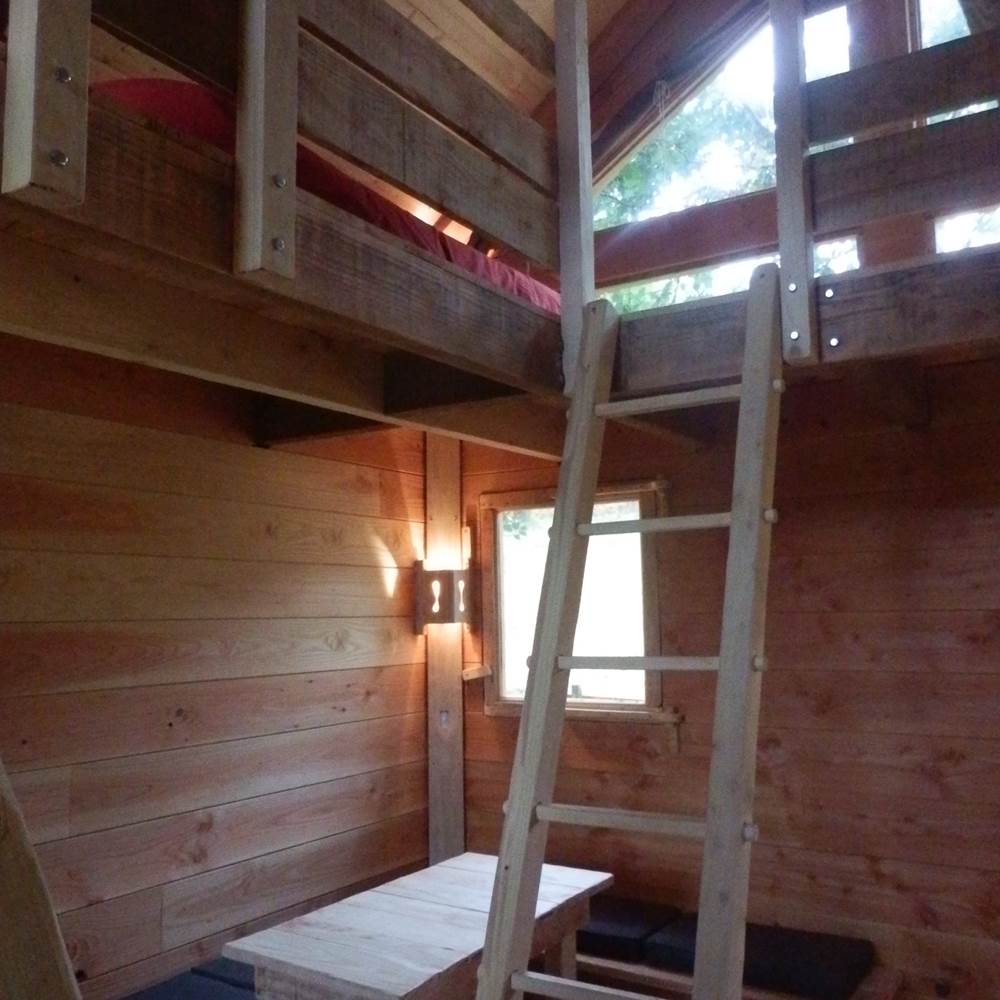 cabane ecolodge - accès echelle-presta
