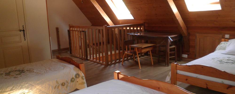 La mezzanine et ses trois couchages