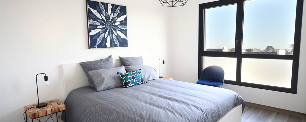 Chambre double à l'étage